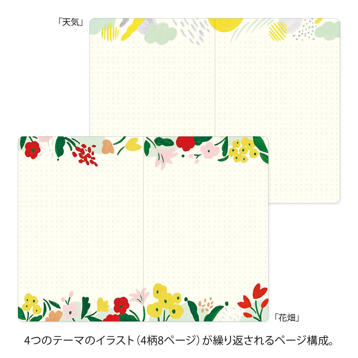CUADERNO B6 Yuru Log Notebook Motif Textile