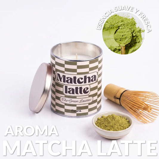 VELA AROMATICA EN LATA DE METAL "MATCHA LATTE"