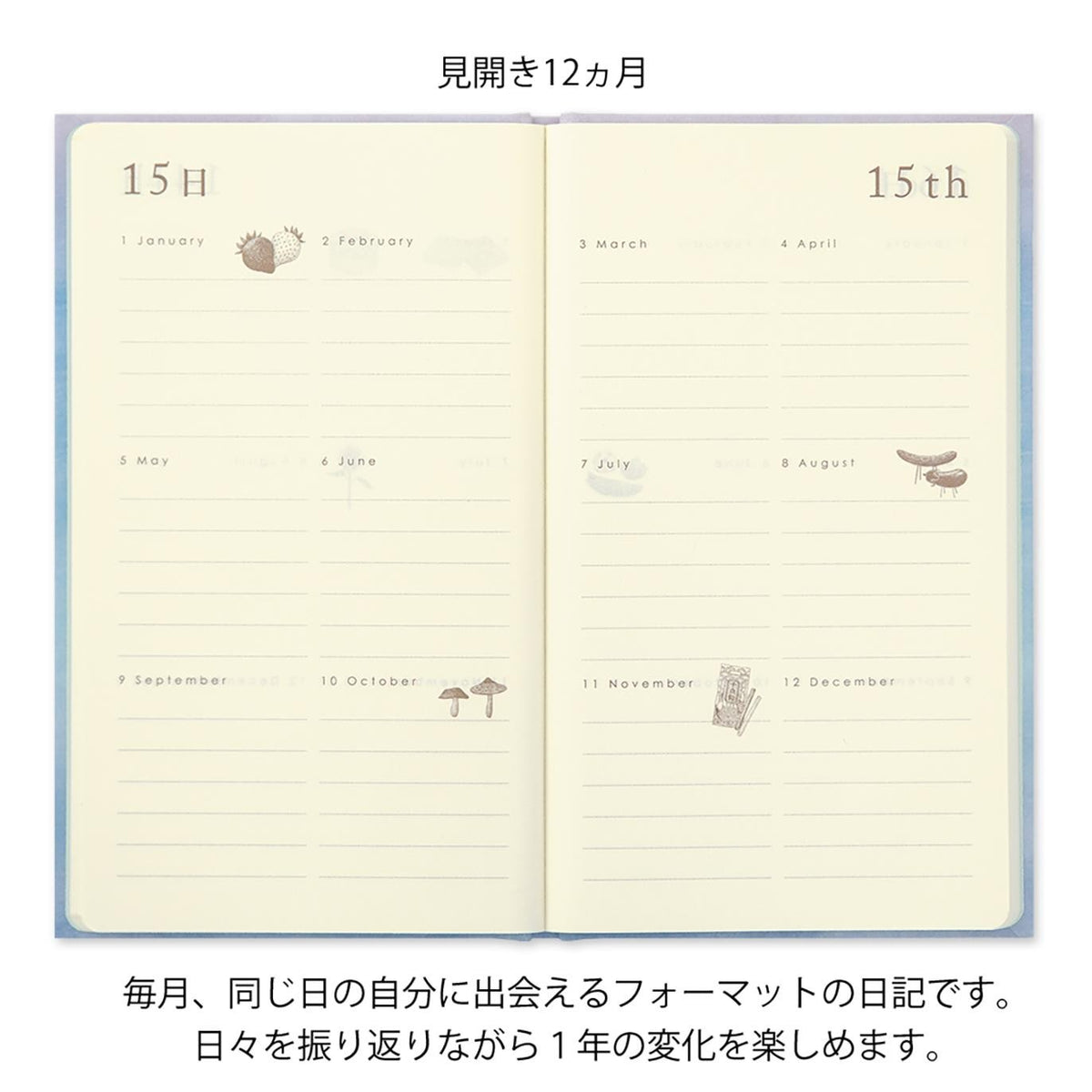 CUADERNO 12-Month Diary Gate Blue