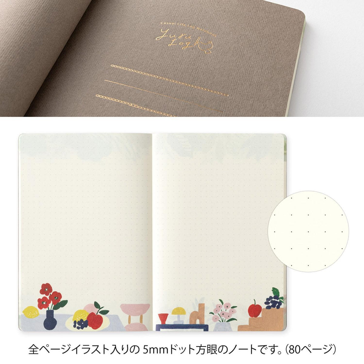 CUADERNO B6 Yuru Log Notebook Motif Textile
