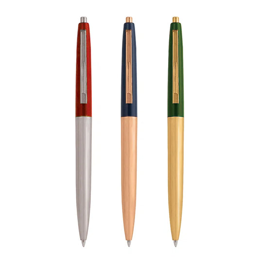 BOLÍGRAFOS METALICOS RETRO SET X3