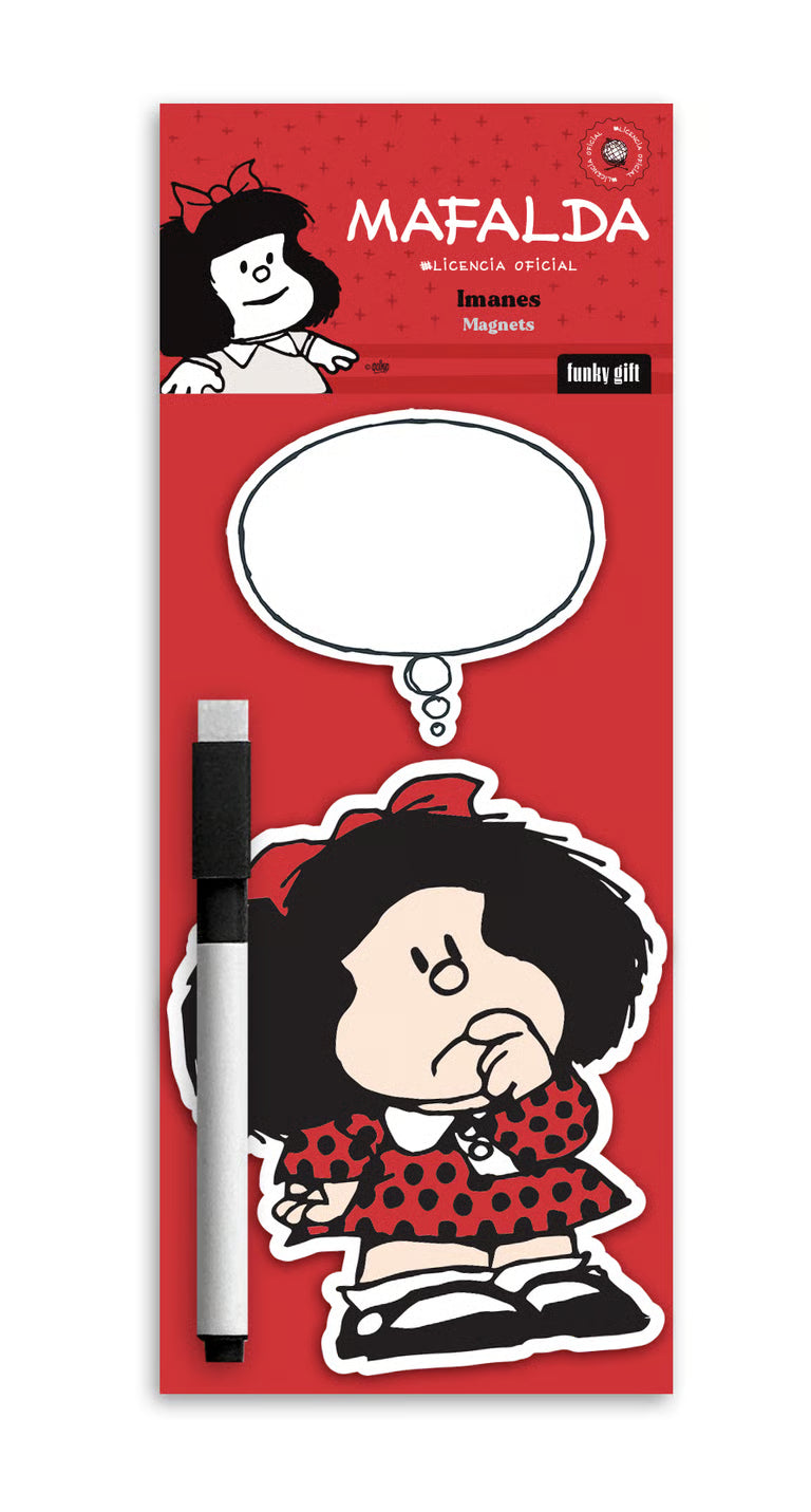 IMAN PIZARRA MAFALDA CON ROTULADOR