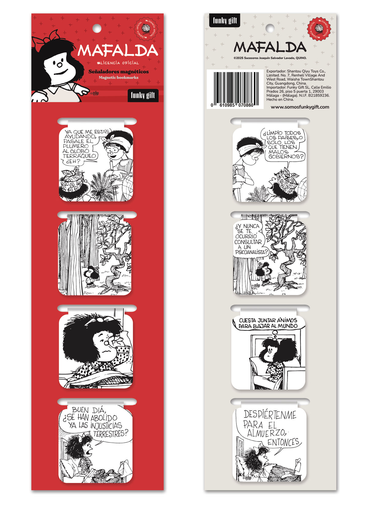 MARCAPÁGINAS MAFALDA SET X 4