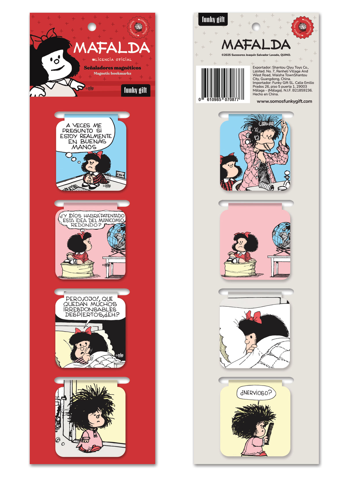 MARCAPÁGINAS MAFALDA SET X 4