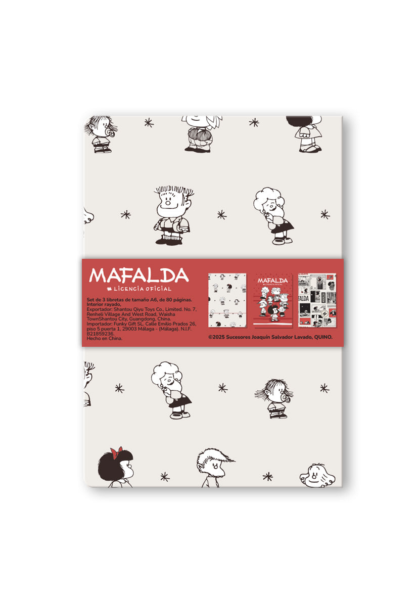 SET 3 LIBRETAS A6 MAFALDA
