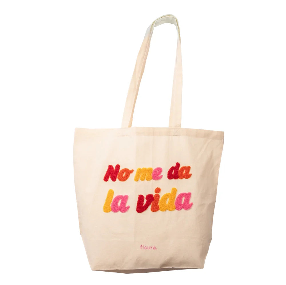 BOLSA TOTE BAG BORREGUILLO "NO ME DA LA VIDA"