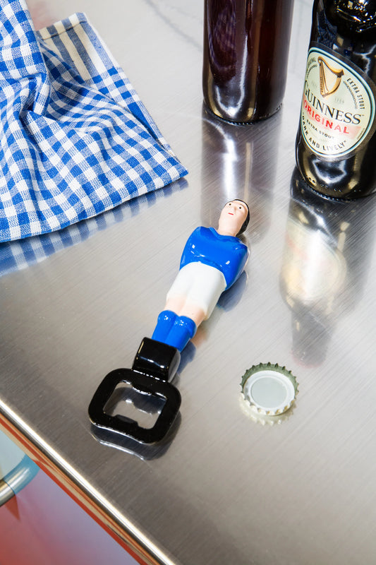 Abridor de botellas Foosball Azul
