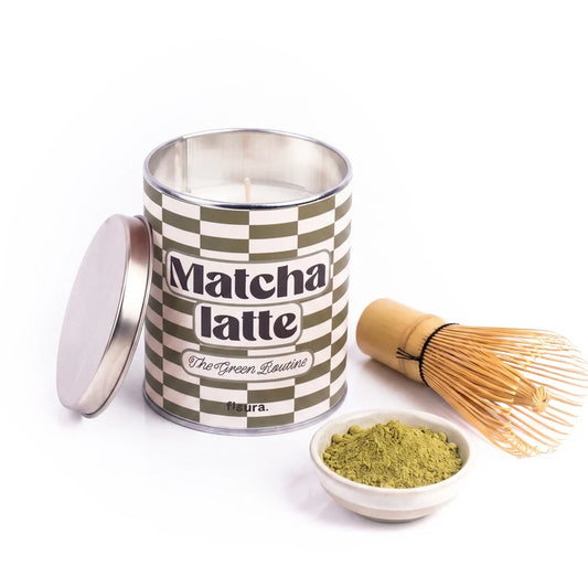 VELA AROMATICA EN LATA DE METAL "MATCHA LATTE"