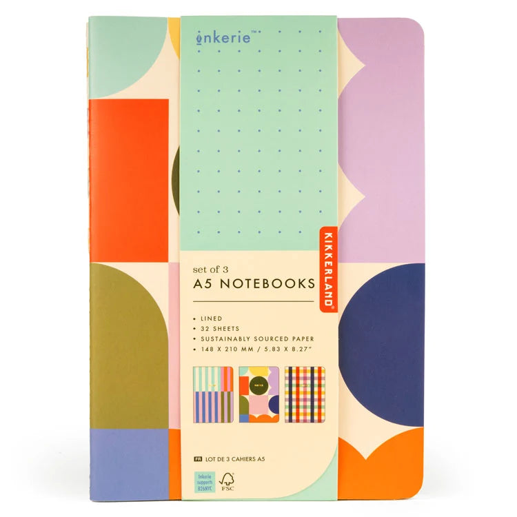Juego de 3 cuadernos A5