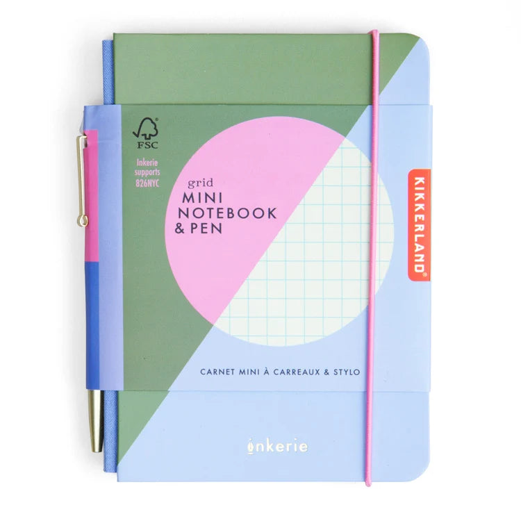 Cuaderno y bolígrafo Inkerie Grid Mini