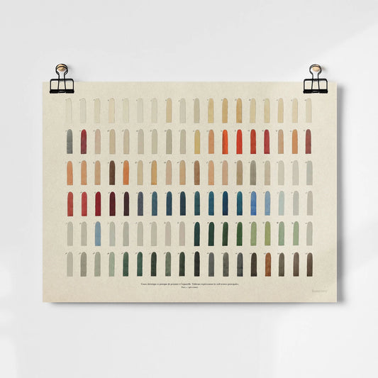 Impresión FIne Art - Tableaux des Teintes à l'Aquarelle