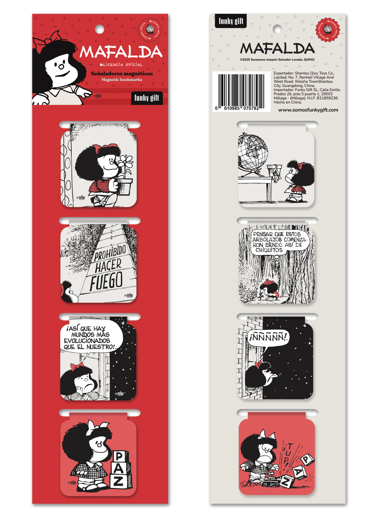 MARCAPÁGINAS MAFALDA SET X 4